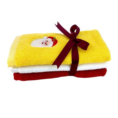 China Hot Absorption Amazon Sales Embroidery 100% Pure Cotton Uzbekistan For Bath Party Christmas Towel for sale