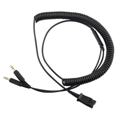 China PVC QD to PC Cable for Plantronics Headset for sale