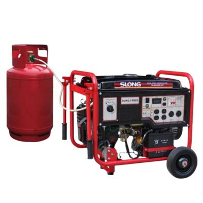 China Slong SL9000E-DF 6KW/7KW/8kw/9kw Gasoline Generator DUAL FUEL GENERATOR (LPG&PETROL) 3.6L for sale