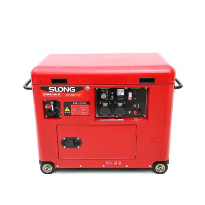 China 5/6/7/8kw Super Silent Yancheng SLONG Gasoline Generator SL6500W-SE for sale