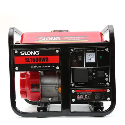 China Slong SL1500WS 6L Factory Price 1 KW Gasoline Engine Portable Generator Set for sale