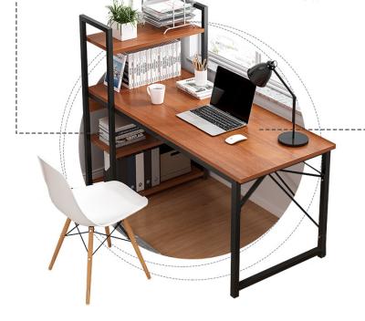 China Wholesale Modern Multifunctional Modern Workstation Writing Student Organizer Computer Furniture Home Wooden PC Desk with Book Shel for sale