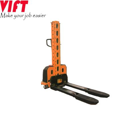 China Hotels Self Loading Stacker Tractor Mounted Forklift Portable Electric Work Visa for sale