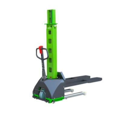 China Hotels 500kg Self Loading Portable Pallet Stacker Fully Automatic Electric Operate for sale