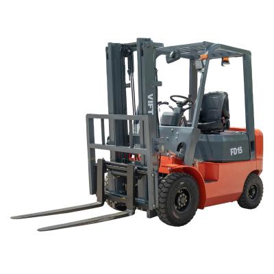 China 2 Ton Small Capacity Hotels Diesel Forklifts Double Mast Forklift Made In China for sale