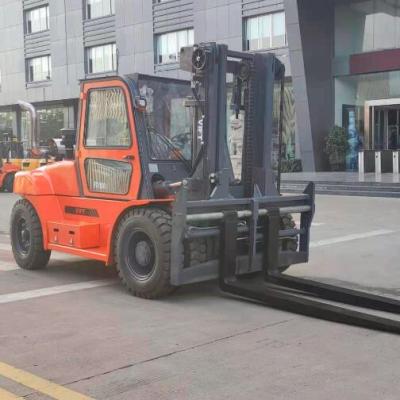 China 10to 12ton hotel construction large capacity diesel forklift with high height forklift cabin lifting heater for sale