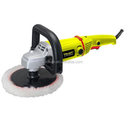 China TOLHIT 220-240v 1400w 180mm Portable Car Wax Double Action Angle Polisher Wet Polishing Electric Auto Polishing Machine for sale