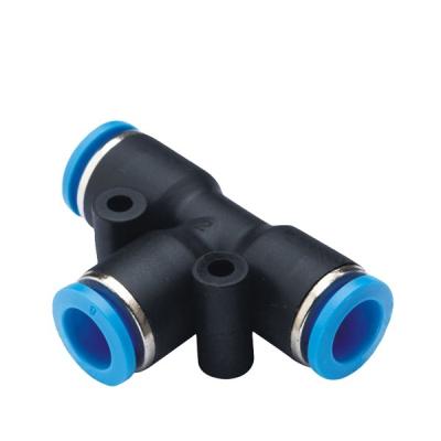 China Factory Different Union Tee BENCH Diameter Plastic Push In Fitting Good Quality Fitting Connector Fitting Pneumatic System 2 Years Warranty for sale