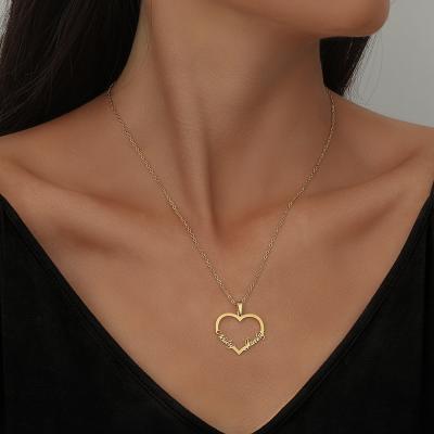 China NEULRY 2021 FASHIONABLE Jewelry Hot Selling Stainless Steel 18k Gold Plated Custom Letter Name Necklace for sale