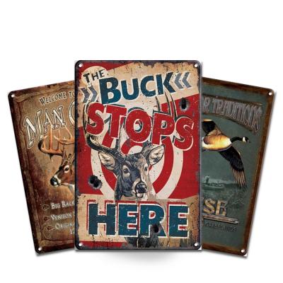 China Industrial Wholesale Outdoors Fishing Posters Wall Decoration Metal Tin Signs For Home Decor, Funny Tin Signs Of Man Cave Male Metal Signs for sale