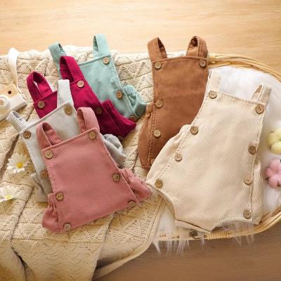 China MIOZING Newborn Infant Sleeveless Winter Anti-Shrink Autumn Clothes Baby Boy Girls Rompers Velvet Playsuit Vest Overalls for sale