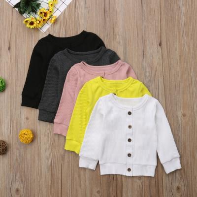 China MIOZING Autumn Winter Warm Baby Girl's Regular Sweaters Tops Knitted Infant Newborn Kids Cotton Toddler Casual Long Sleeves Pullovers Fabric for sale