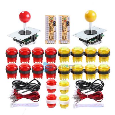 China DIY New 2 Led Joystick Gamepads Joystick Game Kits Led Arcade Button With Zero Delay USB Encoder Kits for sale