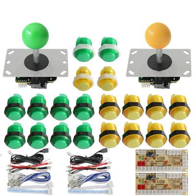 China DIY Joysticks 2 Players LED Arcade Buttons and Joysticks DIY Game Kits +Zero Delay USB Encoder for Raspberry Pi and MAME for sale