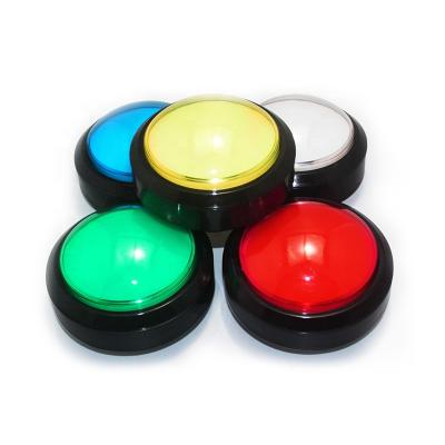 China 100mm Round Plastic Convex Illuminated Button Arcade Multicade Push Button Microswitch for sale