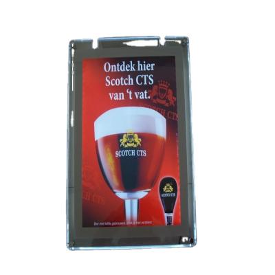 China Beer Brand Indoor Super Slim Led Slim Crystal Light Box for sale