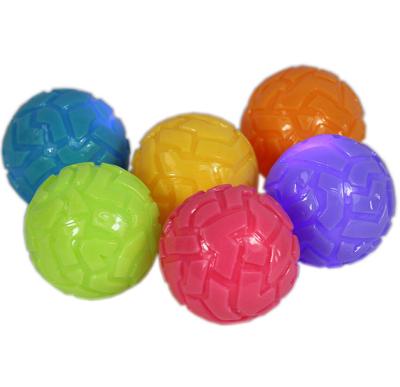 China Others EC-10297 Light Up Space Ball Factory Sale Yellow Cavity 7.5cm Rubber Ball Soft Bouncing Educational Toy for sale