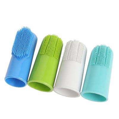 China Viable Wholesale Cheap Teeth Care Durable Soft Silicone Pet Finger Toothbrush Dog Pet Finger Toothbrush for sale