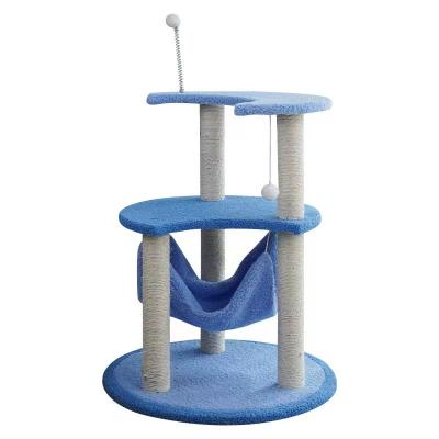 China Hot Selling Viable Fun Pet Toy Condo Climbing Frame Cat Tree With Hammock Small Cat Tree High Quality for sale