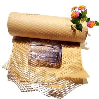 China Honeycomb Packing Paper Honeycomb Cushioning Wrap Roll for Moving Shipping Packaging Gifts for sale