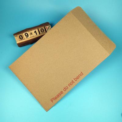 China Custom C4 hard board envelopes Board backed Do not Bend kraft paper envelope for document for sale