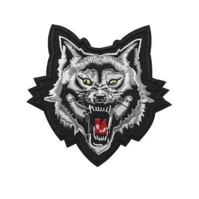 China Custom 3D Wolf 3d Embroidery Patch Applique for sale