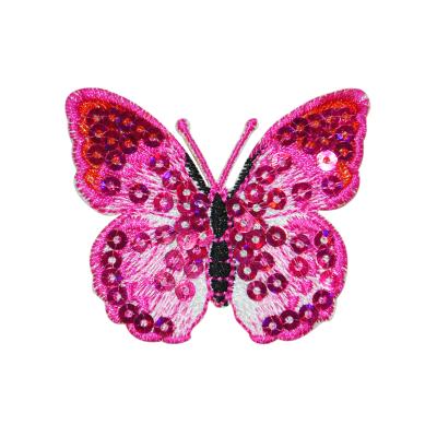 China Sustainable Custom Embroidery Butterfly Patches Iron On With High Quality And Low MOQ For Apparel for sale