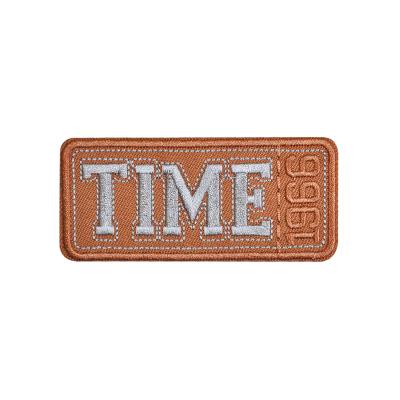 China Viable Chinese Factory Custom Time 1966 Embroidered Words Iron On Patches for sale