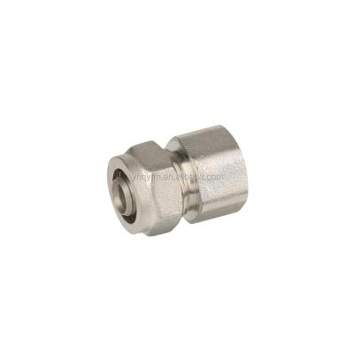 China Yuhuan pex pipe fitting multilayer brass compression fitting screw fit coupler for sale