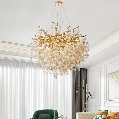 China Luxury Crystal Living Room Bedroom Chandelier Crystal Top American Branch Post for sale