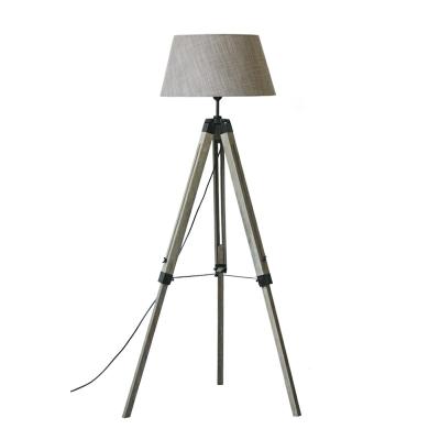 China European and American creative simple living room bedroom solid wood retro style industrial floor lamp modern spotlight floor lamp for sale