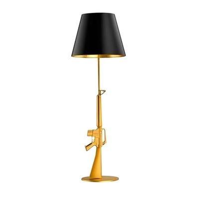 China Crystal Modern AK47 top single spear table lamp floor lamp plated gun resin table lamp project floor lamp for sale