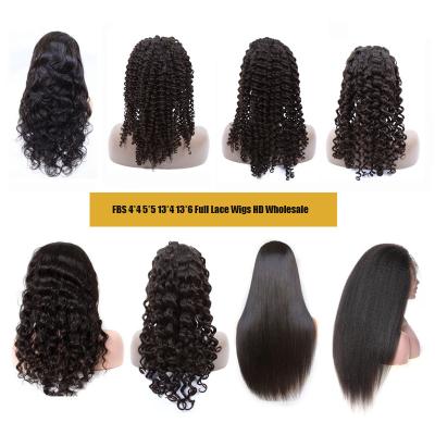 China Can Be Dyed And Ironed FBS 4*4 5*5 13*4 13*6 Full HD Full Lace Wigs Wholesale, 100% Raw Remy Hair Cuticle Aligned Virgin Lace Wigs For Woman for sale