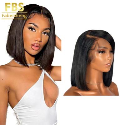 China FBS Straight Bob Wig With Natural Color But Suitable Death All Color In Raw Brazilian Bob U Part Hair Wig for sale