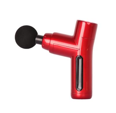 China New 2021 New Deep Filling Massager Red Mini Massage Gun USB Percussion Vibration Massage Body Motion Fascia Tissue Massager for sale