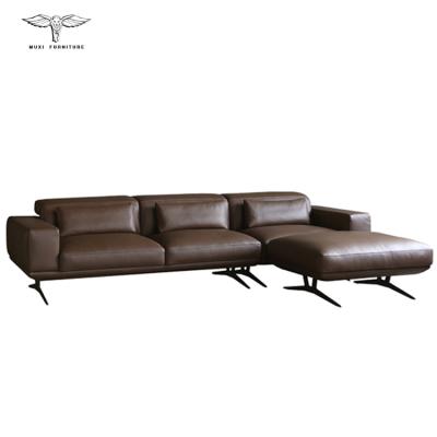 China Italian Massage Minimalist Imported Sofa With High Backrest Function Functional Sofa From First Layer Full Leather ZEE Corner for sale