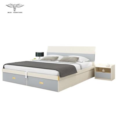 China Modern Simple Luxury High Pneumatic Bedroom Storage Box Light Double Storage Household Bed for sale