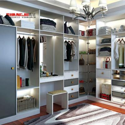 China Durable Wooden Furniture PVC Hinged MDF Wooden Wardrobe for sale