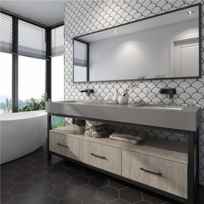 China Modern Quality 36 Inch Height Bathroom With Sink Glamor Vanity for sale