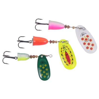 China Factory wholesale high quality color bait sea fishing metal spangle spinning lure three bionic hook bait for sale