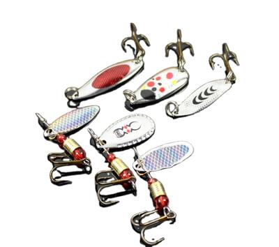 China Metal Fishing Lure Set, Three Hooks, Hard Iron Plate Fishing Lures, 6 Chinese Per Set Custom Fishing Lures for sale