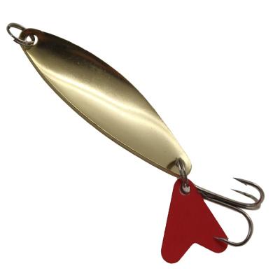 China Metal explosion sequin 4.5cm5.5g metal style curved lure hard shiny sequin red heart blood groove hook for sale