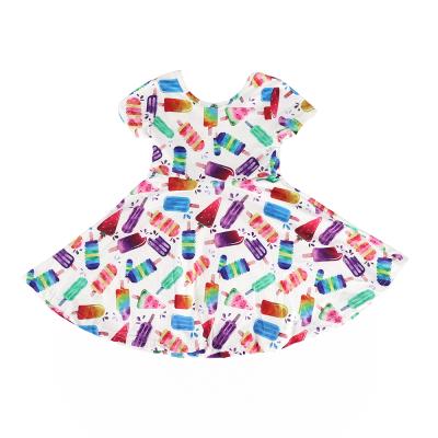 China Cascual RTS Girlymax Summer Baby Boutique Outfit Dress Girls Clothes Popsicle Pirouette for sale