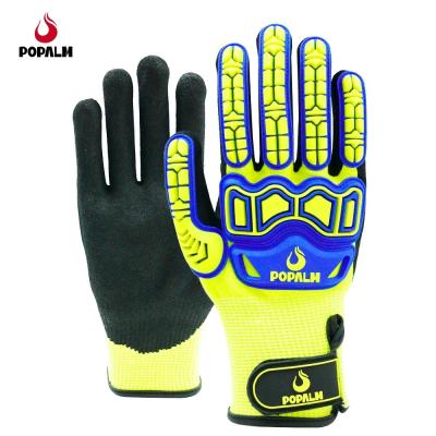 China Anti Impact TPR Gloves Hand Protector Nitrile Coated Cut Resistant Gloves OEM for sale