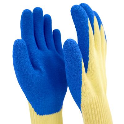 China Guantes recubiertos de látex de calibre 10 A2, guantes de trabajo de punto resistentes al fuego de seguridad en venta