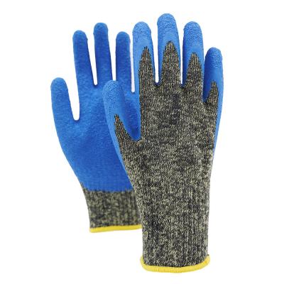 China Guantes mecánicos de látex azul resistentes al calor, guantes de trabajo cómodos y antideslizantes. en venta