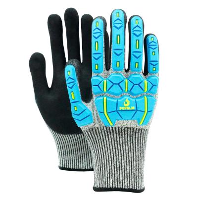 China Safety TPR Gloves Vibration Resistant Impact Resistant Gloves For Mechanical Repairs for sale