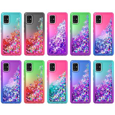 China Shockproof For iPhone 13 Rainbow Gradient Color Phone Case For Samsung S21 Full Protective Shine Phone Cover for sale