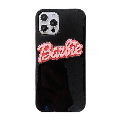 China Barbie Pink Phone Shape Phone Case Protector Cover Heart For iPhone13 7 8 11 12 XS Max for sale