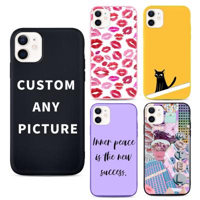 China Shockproof Custom Logo Print Mobile Cell Phone Case Back Cover For iPhone 11 12 7 plus xr max x 8 pro for sale